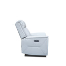 The Stratton Dual-Electric Recliner - Light Grey Leather available to purchase from Warehouse Furniture Clearance at our next sale event.