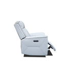 The Stratton Dual-Electric Recliner - Light Grey Leather available to purchase from Warehouse Furniture Clearance at our next sale event.