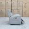 The Stratton Dual-Electric Recliner - Light Grey Leather available to purchase from Warehouse Furniture Clearance at our next sale event.
