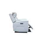 The Stratton Dual-Electric Recliner - Light Grey Leather available to purchase from Warehouse Furniture Clearance at our next sale event.