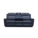 The Stratton Three Seater Dual-Electric Recliner Lounge - Jet available to purchase from Warehouse Furniture Clearance at our next sale event.