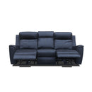 The Stratton Three Seater Dual-Electric Recliner Lounge - Jet available to purchase from Warehouse Furniture Clearance at our next sale event.