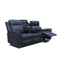 The Stratton Three Seater Dual-Electric Recliner Lounge - Jet available to purchase from Warehouse Furniture Clearance at our next sale event.