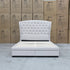 The Grace Queen Fabric Storage Bed - Oat White