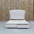 The Grace Queen Fabric Storage Bed - Oat White