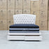 The Grace Queen Fabric Storage Bed - Oat White