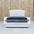 The Grace Queen Fabric Storage Bed - Oat White