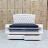 The Grace Queen Fabric Storage Bed - Oat White
