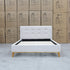 The Milos Queen Upholstered Bed - Oat White