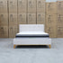 The Milos Double Upholstered Bed - Oat White