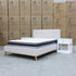The Milos Queen Upholstered Bed - Oat White