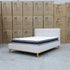 The Milos Double Upholstered Bed - Oat White