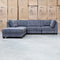 The Nobu Modular Corner Lounge with Ottoman - Share Charcoal available to purchase from Warehouse Furniture Clearance at our next sale event.