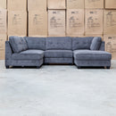 The Nobu Modular Corner Lounge with Ottoman - Share Charcoal available to purchase from Warehouse Furniture Clearance at our next sale event.
