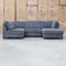 The Nobu Modular Corner Lounge with Ottoman - Share Charcoal available to purchase from Warehouse Furniture Clearance at our next sale event.