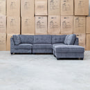 The Nobu Modular Corner Lounge with Ottoman - Share Charcoal available to purchase from Warehouse Furniture Clearance at our next sale event.