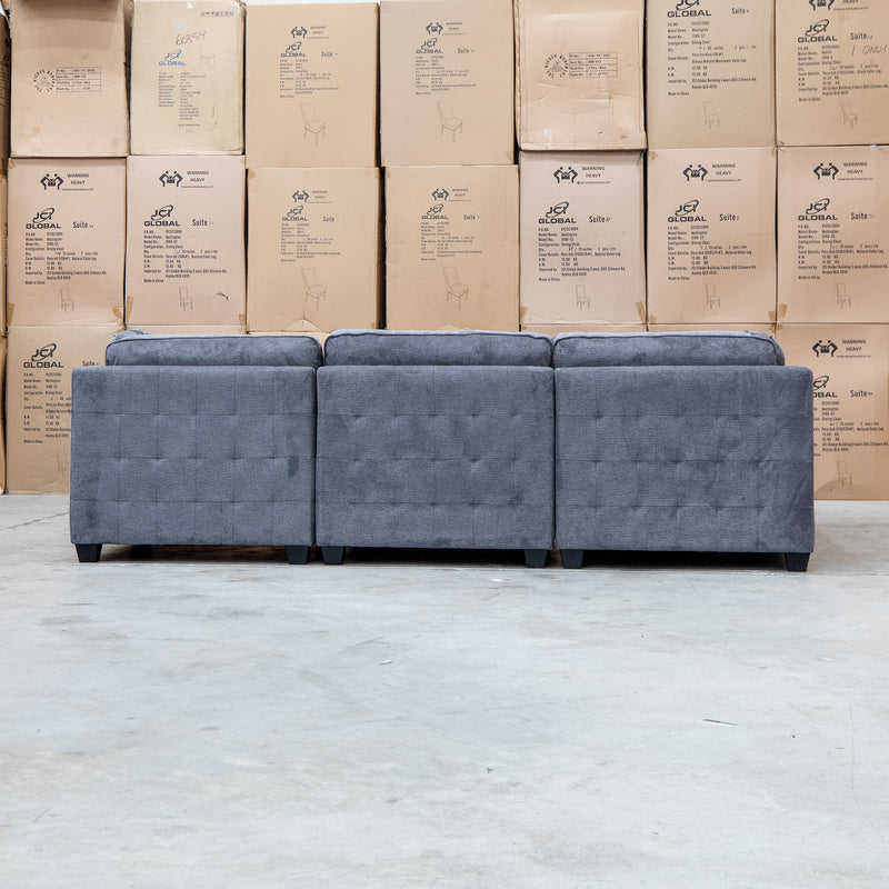 The Nobu Modular Corner Lounge with Ottoman - Share Charcoal available to purchase from Warehouse Furniture Clearance at our next sale event.