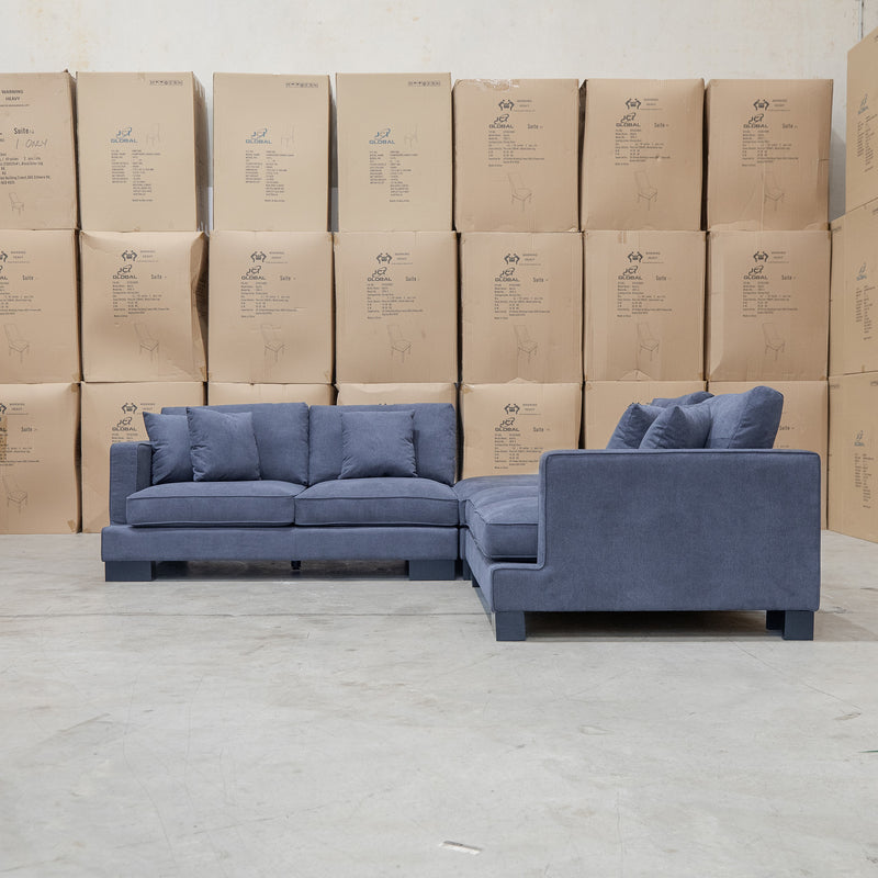 The Barossa Deep Seat Modular Corner Lounge - Charcoal available to purchase from Warehouse Furniture Clearance at our next sale event.