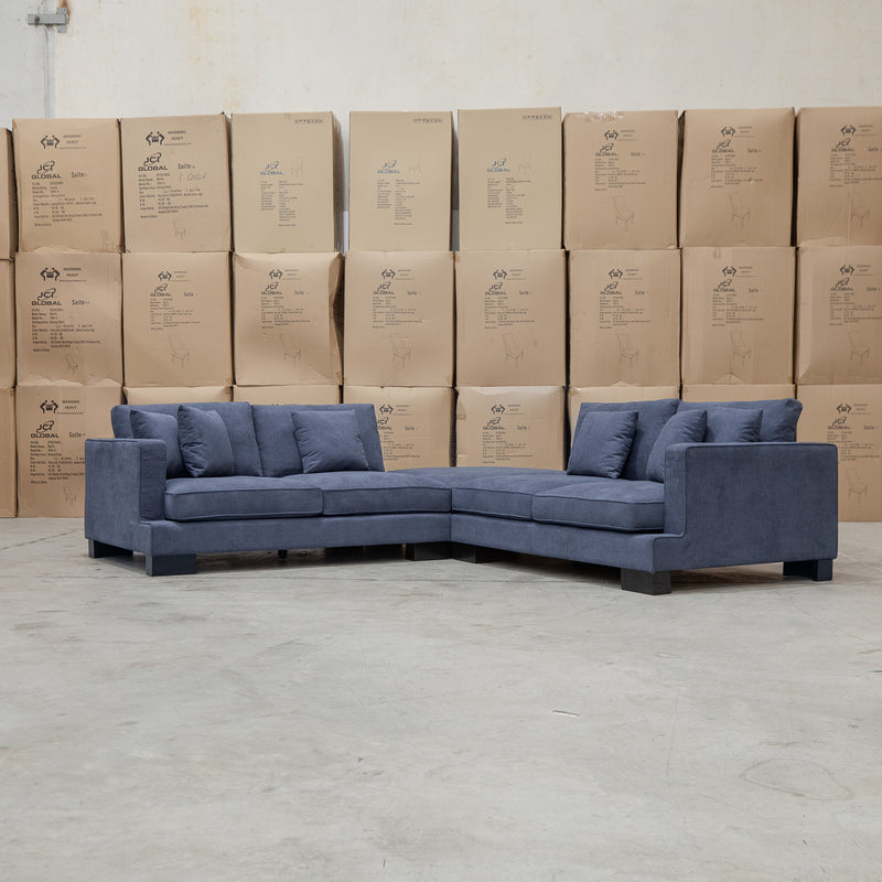 The Barossa Deep Seat Modular Corner Lounge - Charcoal available to purchase from Warehouse Furniture Clearance at our next sale event.
