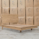 The Flintstone Tasmanian Oak King Floating Bedframe available to purchase from Warehouse Furniture Clearance at our next sale event.