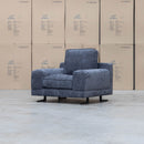 Luka Feather & Foam Fabric Armchair - Licorice