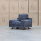 Luka Feather & Foam Fabric Armchair - Licorice