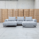 The Bliss LHF Chaise Lounge with Adjustable Backrests - Pewter available to purchase from Warehouse Furniture Clearance at our next sale event.