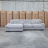 The Kalena Oversized Plush Feather & Foam LHF Chaise Lounge - Silver