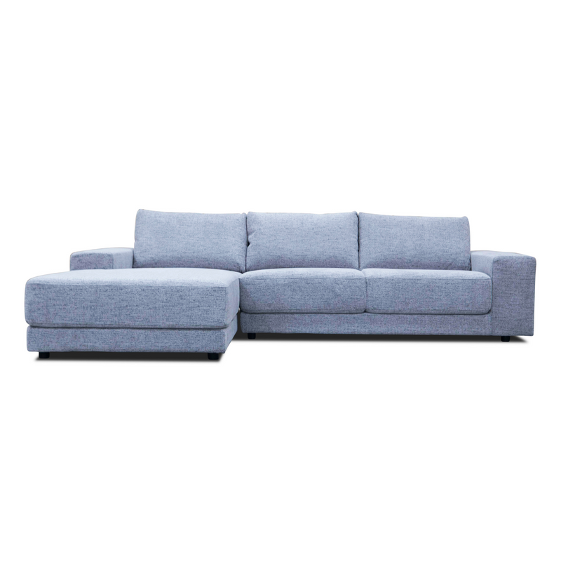 The Kingston Metal Frame LHF Chaise Lounge - Pepper available to purchase from Warehouse Furniture Clearance at our next sale event.