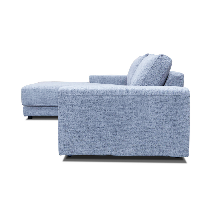The Kingston Metal Frame LHF Chaise Lounge - Pepper available to purchase from Warehouse Furniture Clearance at our next sale event.