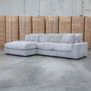Kalena Oversized Plush Feather & Foam LHF Chaise Lounge - Silver