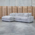The Kalena Oversized Plush Feather & Foam LHF Chaise Lounge - Silver
