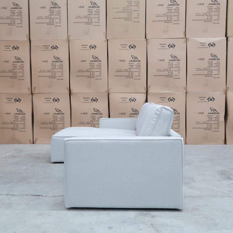 The Layne LHF Chaise Lounge - Oat White available to purchase from Warehouse Furniture Clearance at our next sale event.