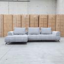 The Bliss LHF Chaise Lounge with Adjustable Backrests - Pewter available to purchase from Warehouse Furniture Clearance at our next sale event.