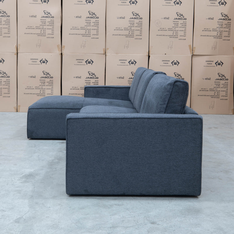 The Layne LHF Chaise Lounge - Charcoal available to purchase from Warehouse Furniture Clearance at our next sale event.