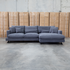 The Melbourne Deep Seat Feather & Foam RHF Chaise Lounge - Obsidian