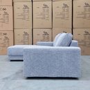 The Kingston Metal Frame LHF Chaise Lounge - Pepper available to purchase from Warehouse Furniture Clearance at our next sale event.