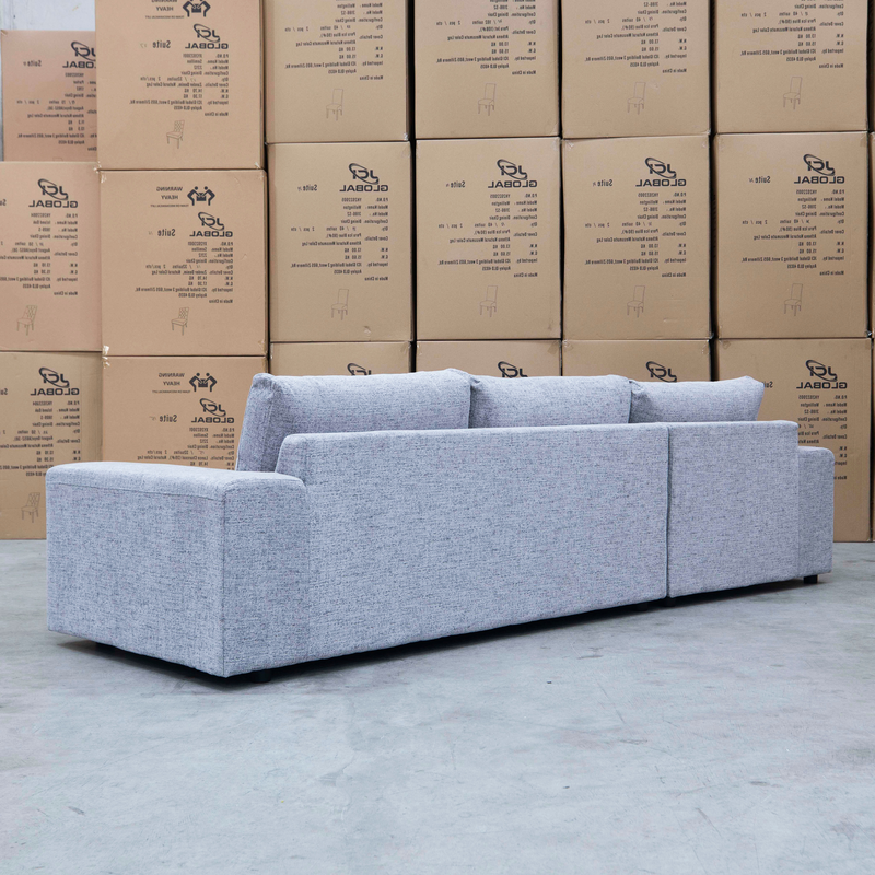 The Kingston Metal Frame LHF Chaise Lounge - Pepper available to purchase from Warehouse Furniture Clearance at our next sale event.