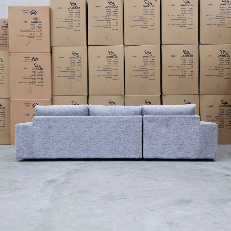 The Kingston Metal Frame LHF Chaise Lounge - Pepper available to purchase from Warehouse Furniture Clearance at our next sale event.