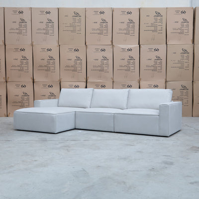 The Layne LHF Chaise Lounge - Oat White available to purchase from Warehouse Furniture Clearance at our next sale event.