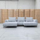 The Bliss LHF Chaise Lounge with Adjustable Backrests - Pewter available to purchase from Warehouse Furniture Clearance at our next sale event.