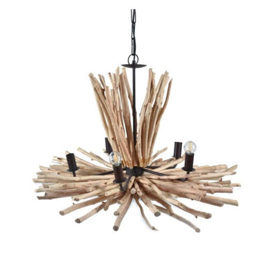 The 5 Light Driftwood Chandelier - Wood/Metal - UE04 - Available In-Store Only available to purchase from Warehouse Furniture Clearance at our next sale event.