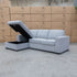 The Oakland Sofa Bed with LHF Storage Chaise - Silver