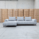 The Bliss LHF Chaise Lounge with Adjustable Backrests - Pewter available to purchase from Warehouse Furniture Clearance at our next sale event.