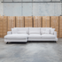 The Melbourne Deep Seat Feather & Foam LHF Chaise Lounge - Biscuit
