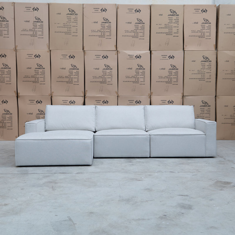The Layne LHF Chaise Lounge - Oat White available to purchase from Warehouse Furniture Clearance at our next sale event.
