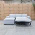 The Oakland Sofa Bed with LHF Storage Chaise - Silver