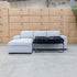 The Oakland Sofa Bed with LHF Storage Chaise - Silver