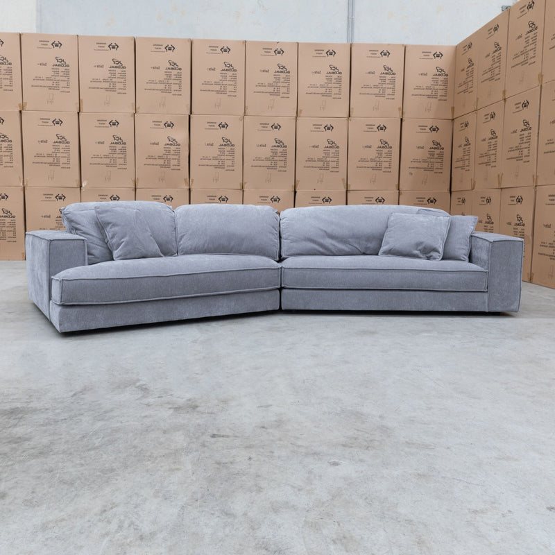 The Tessa Deep Seated Feather & Foam Sofa LHF Angle Chaise - Smoke available to purchase from Warehouse Furniture Clearance at our next sale event.