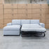 The Oakland Sofa Bed with LHF Storage Chaise - Silver